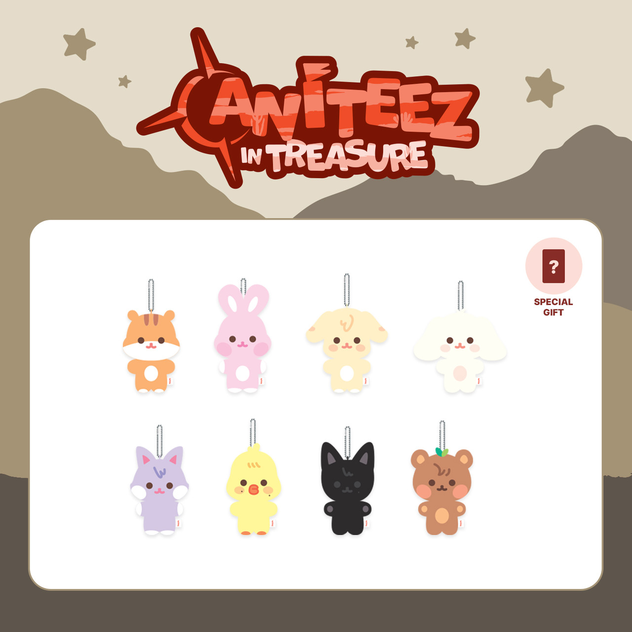 ATEEZ - [ANITEEZ IN TREASURE] MD : FLAT-FUR PLUSH (JJONGbear